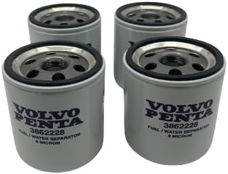 Filtro de combustible giratorio de gasolina OEM Volvo Penta 1994-2007 V6V8 modelos 3862228 (paquete de 4)