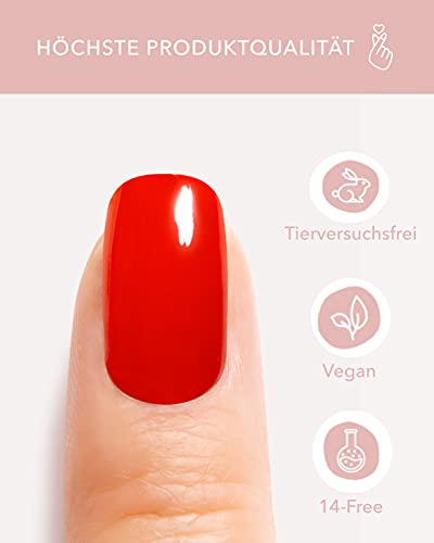 MANIKO® Hot Chili - Selbstklebende Nagelfolie aus Nagellack - Nagelaufkleber für bis zu 4 Anwendungen - Vegan… – Bild 4