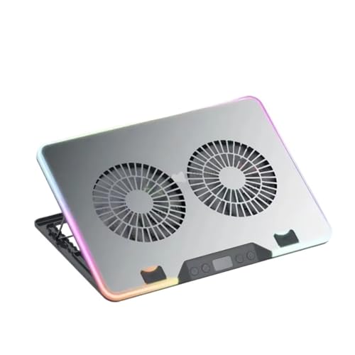 Base enfriadora para laptop gaming F36 ajustable con 2 ventiladores miniatura 1
