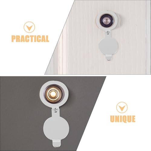Toddmomy 8 piezas tapas para mirilla de acero inoxidable para puerta de apartamento, protección de privacidad, tapa anti-espía para visor de puerta con diámetro interior de 16mm para seguridad en el hogar miniatura 3