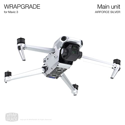 Image of WRAPGRADE Full Skin Stickers for DJI Mavic 3 / Mavic 3 Classic (Airforce Silver)