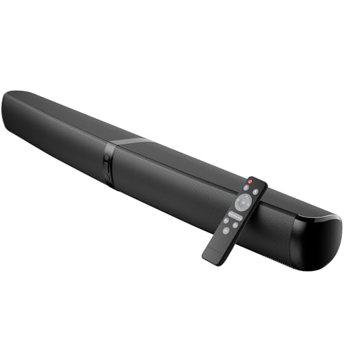 MZEIBO Sound Bar, 90W Soundbar for Smart TV, Bluetooth/ARC/Optical/AUX Connect, Detachable Design with Deep Bass for TV/PC/Gaming/Projector - 2-in-1 Home Theater Audio