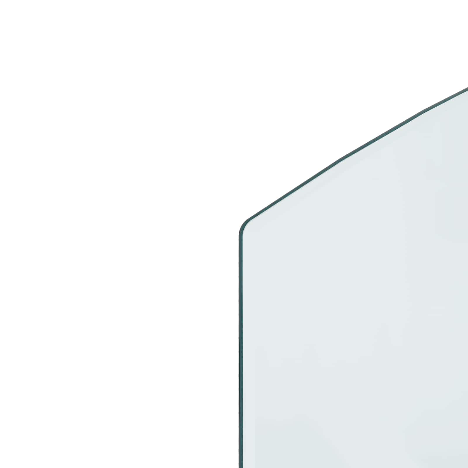 Placa de cristal transparente para chimenea, 100 x 50 cm, cristal templado de seguridad para chimenea y estufa, protección del suelo