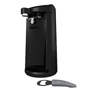 BLACK+DECKER EasyCut Extra-Tall Can Opener with Knife Sharpener and Bottle Opener, Black, EC500B-T