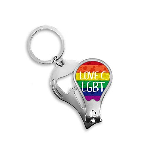 Coupe-ongles pour pieds en acier avec lames affûtées motif cœur LGBT