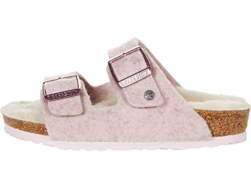 Birkenstock Arizona Happy Lamb (Toddler/Little Kids/Big Kids) Soft Pink/Natural EU 32 (US 1-1.5 Little Kid) Narrow4