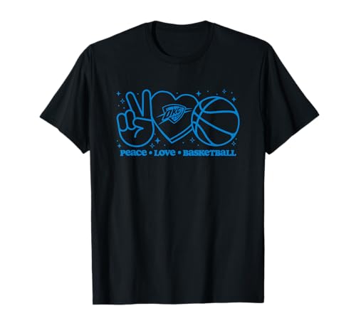 NBA Oklahoma City Thunder Peace Love Basketball T-Shirt