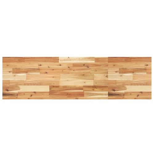 WKIEQACO Tocador de baño con acabado de aceite, 120 x 40 x 4 cm, madera maciza de acacia