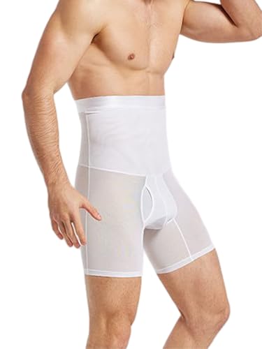 Mens High Waist Body Shaper Tummy Control Panties Breathable Slimming Shapewear Open Crotch Underwear Briefs3