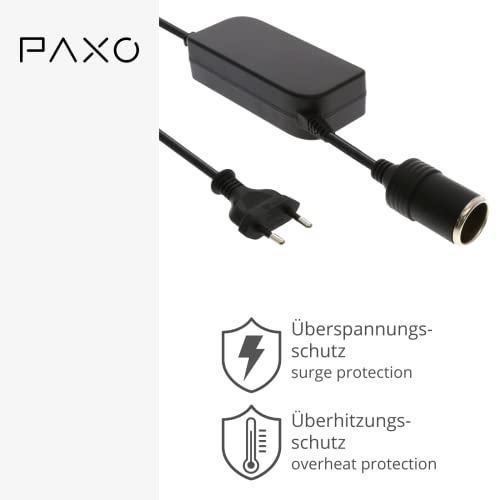 PAXO KFZ Netzadapter, 60W | 5A | 12V, Spannungswandler, Gleichrichter mit Zigarettenanzünder-Buchse