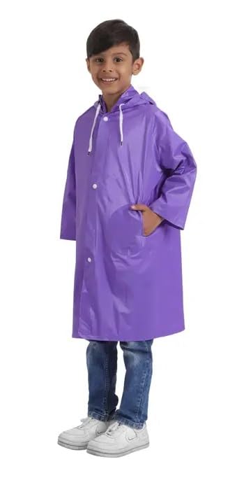 Image of WKLOUYHE Rainwear Boys Raincoat Hood Raincoat Kids Rain Suit Pack Of 01