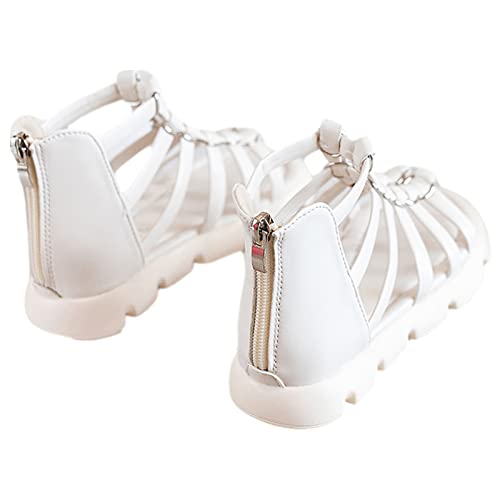 rismart Toddler Girls Gladiator Sandals Peep-Toe Cross Strappy Summer Shoes for Kids3