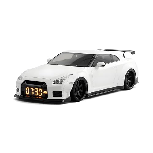 Reloj Despertador Hyper Car: Motor Realista y Efectos de luz, Reloj Despertador para Coche Deportivo con Sonidos de Motor y Efectos dinámicos de Llama, Pantalla LED cristalina