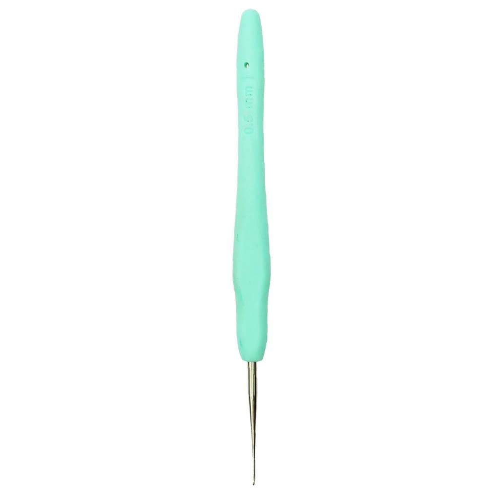 XOXOX Soft PVC Grip Handle Metal Crochet Hook for Hand Sewing Arts Tool 0.5mm-image-1