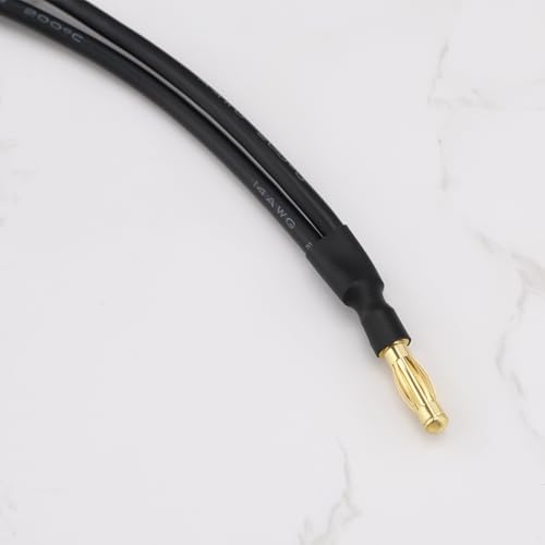 Adaptador cable banana 4mm macho a 2 hembra 4 piezas miniatura 6