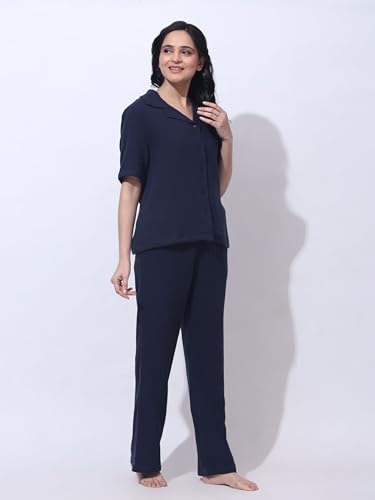 Image of B STORIES Women's Cotton Pyjama Set | Comfort and Relexed Nightsuit for Ladies