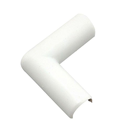 Legrand Wiremold C16 Cordmate Flat Elbow Cord Cover, Organizer for Wall, Holds 1 Cord or Cable, White (1 Pack)
