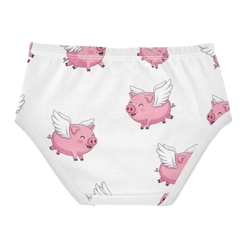 Cotton Girls Underwear Toddler Cute Pink Pigs White Wings Cute Panties Girl Colorful Briefs Underpants 2t2