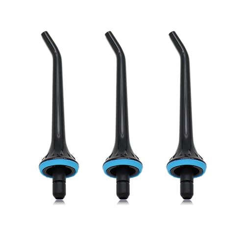 Water Flosser Replacement Tips for Mospro, Nicwell, Nicefeel, Oralfree, Jet Nozzel Black 3 PCS