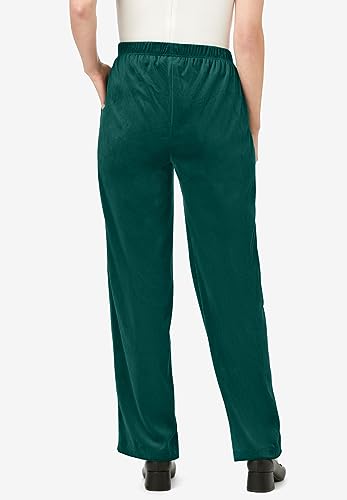 Woman Within Plus Size Wide-Leg Velour Pant2