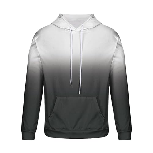 Mens Ombre Color Hoodies Trendy Long Sleeve Drawstring Sweatshirt Pullover Big and Tall Casual Comfy Fall Outdoor Top3