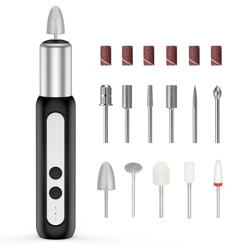 Ponceuse à ongles de type C Machine électrique pour ongles en acrylique Lime à ongles électrique portable Outil de polissage Manucure Pédicure pour salon...