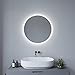 Produktbild AQUABATOS 60 cm LED Badspiegel Rund Wandspiegel Badezimmerspiegel mit Beleuchtung lichtspiegel Dimmbar Touch Schalter Farbtemperatur Kaltweiß 6400K Warmweiß 3000K Spiegelheizung antibeschlag IP44 CE
