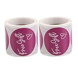 Angoily 2 Rollen Dankesaufkleber – 3,8 Cm Große, Selbstklebende, Runde Etiketten Für, Versandumschläge, Partyzubehör Und Geschenkverpackungen