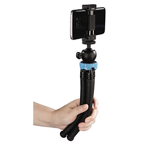 Hama Stativ Flexpro f&uuml;r Smartphone, GoPro und Fotokameras, 27 cm, Blau