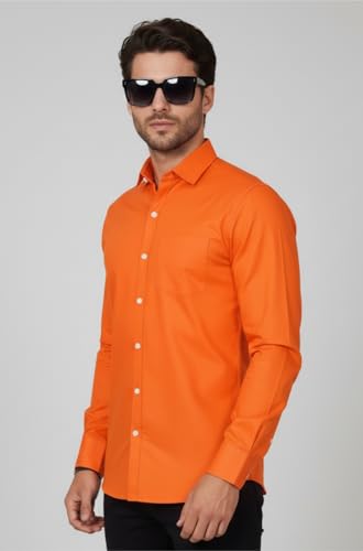 Image of Diverse Men's Solid Formal Shirt | Premium Poly Cotton Full Sleeve Regular Fit Shirt for Men | Stylish Office, Business & Casual