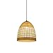 VFGTRWSW Tissé à la Main Creative Creux Bambou Pendentif Éclairage Sud-Est Asiatique Style 1 lumière Rotin Suspension Ménage Lanterne Lustre E27 Base Luminaires