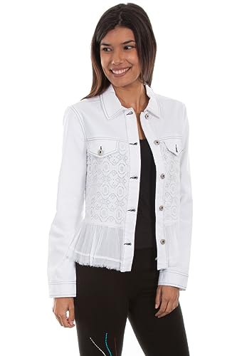 HONEY CREEK Scully Jean Jacket With Lace And Ruffles HC465 **