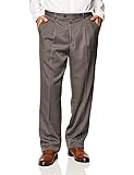 Perry Ellis Men's Classic Fit Elastic Waist Double Pleated Cuffed Pant