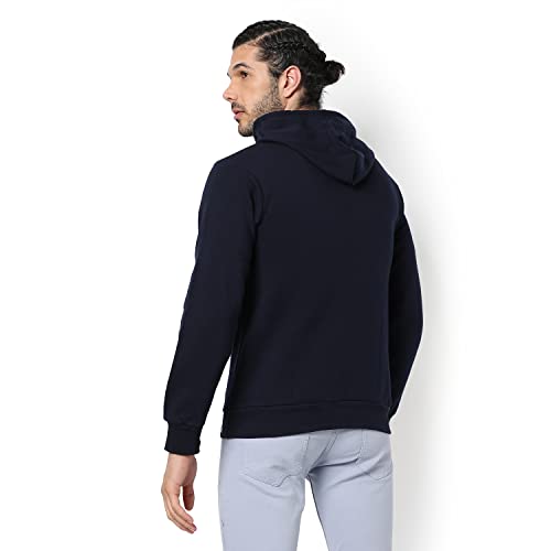 Image of Campus Sutra Men Cotton Hooded-Neck Sweatshirt