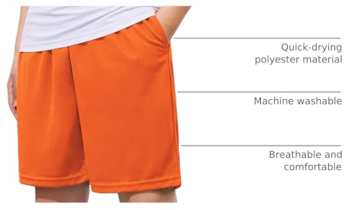 Image of Somaibo Boys Athletic Shorts Youth Quick Dry Soccer Basketball Running Gym Performance Mesh Sports Shorts for Kids