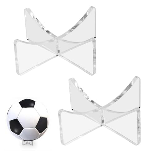 LAKPYN 2 Piezas Soportes Acrílicos, Transparentes, Para Guardar y Exponer Recuerdos Deportivos,Para Exponer Balones Dedicados