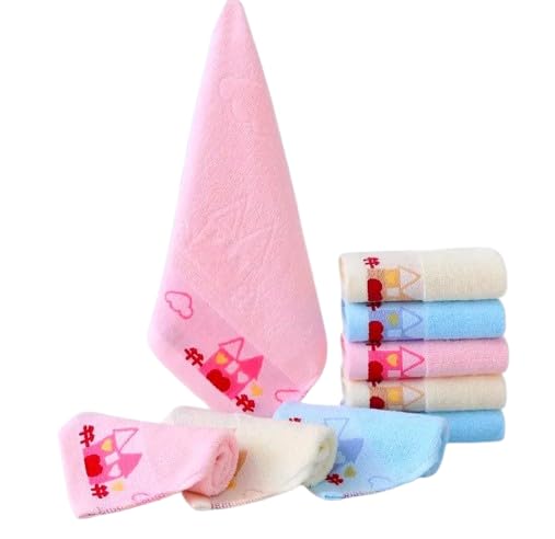 100% Cotton Soft and Super Absorbent Hankerchiefs/Face Towel for Women/Girls/Kids | Set of 12 | (25x25cm/11x11inches) - Multicoloured-image-29