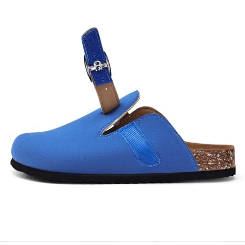 Image of Torotto Kids Clogs Cork Footbed Slippers Arch Support Potato Shoes with Adjustable Strap for Boys Girls