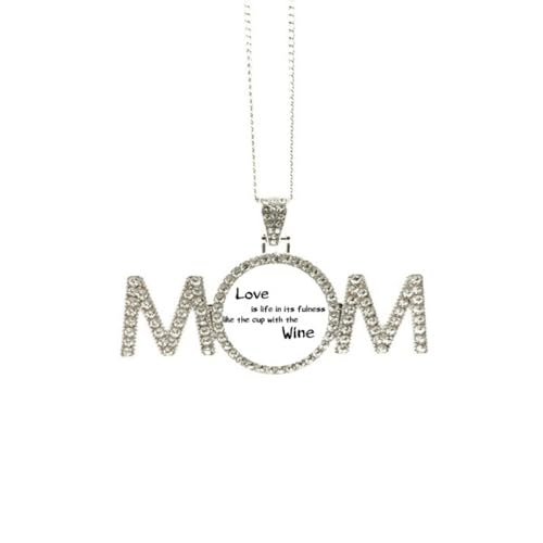 Collier citation poésie Love Like Wine, cadeau Fête des Mères grand-mère