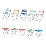 POPETPOP Taburete Plegable Ligero Portátil para Camping y Pesca Asiento Compacto sin Respaldo Color Aleatorio para Senderismo y Playa Color Aleatorio