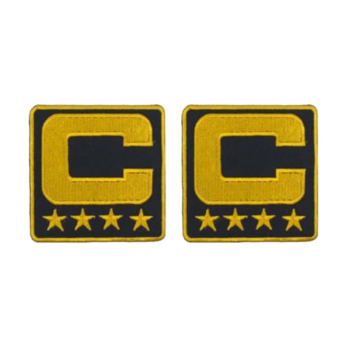 mokarier C Letter Captain Patch Embroidered Patch Iron on Logo Vest Jacket Cap Hoodie Backpack Patch...