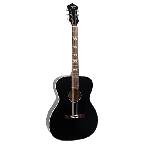 Recording King Ros-7-Mbk Dirty 30'S Series 7 000 Acoustic Guitar, Matte Black #TOP1