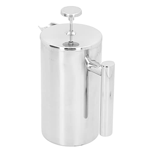 Stainless Steel DoubleLayer Coffee Press Pot LongLasting Heat Preservation AntiScalding Home Supplies 1000ml Capacity Hotel Restaurant Brewing Coffee Tea