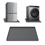 lisetar Mini Fridge Silicone Mat 60x60cm, Floor Protector with 0.8Inch Raised Edges, Washing Machine & Freezer Drip Tray, Dryer Drip Pan, Wine Cabinet & Coffee Machine Floor Mat (1PCS-60 * 60CM)