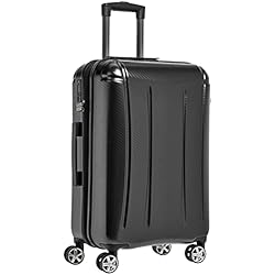 Maletas Talento Amazon Amazon Basics - Maleta rígida «hardside» Oxford, con ruedas - 78 cm, Negro