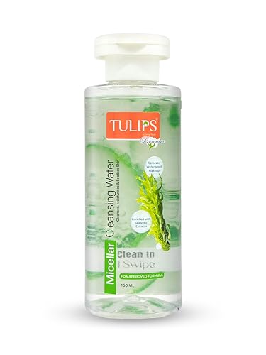 Tulips Micellar Cleansing Water (150 ml x 1 pack) I Perfect for F...