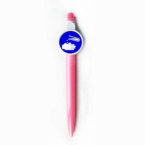Stylo à bille rétractable bleu avec repère d'avertissement de corrosion pour le bureau