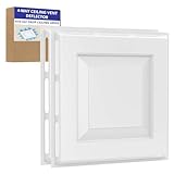 4-Way Ceiling Vent Deflector for 2x2 Drop Ceiling (2-Pack) - Air Diverter Redirector, No Tools Required, Even Air Distribution for Office, Classroom & Commercial Spaces