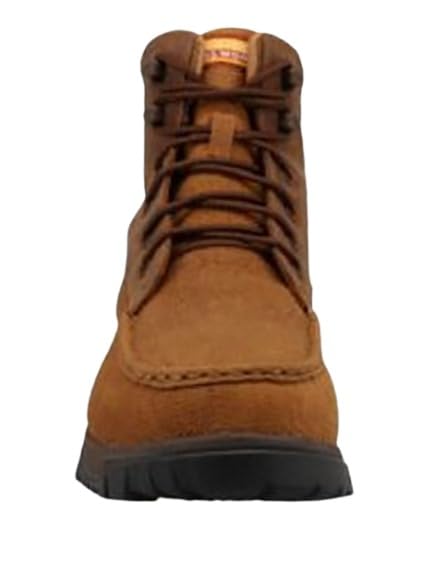 Image of Twisted X Men's 6 inch Work Boot, Round Toe Nano Toe, Rustic Brown, 10.5 W