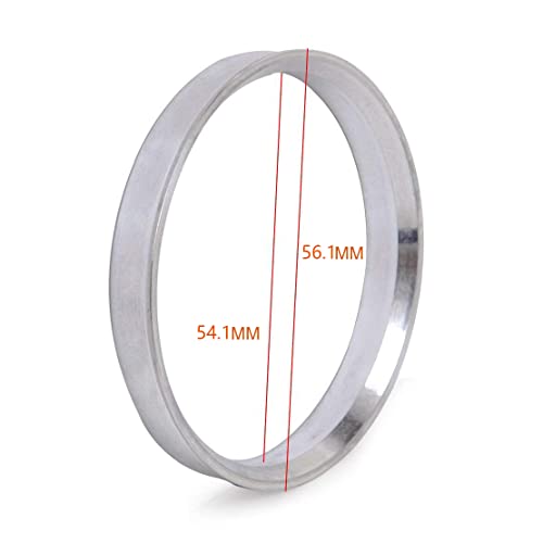 Image of ZHTEAPR 54.1 to 56.1 Wheel Hub Centric Rings (Set of 4) - OD=56.1mm ID=54.1mm - Aluminium Alloy Wheel Hubrings 56.1 to 54.1